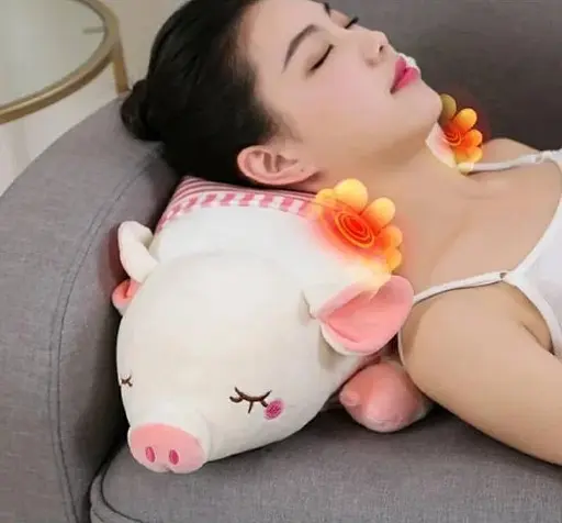 Массажная подушка Piggy WJH-11 Свинка (роликовый массажер, прогрев, таймер) - фото 6