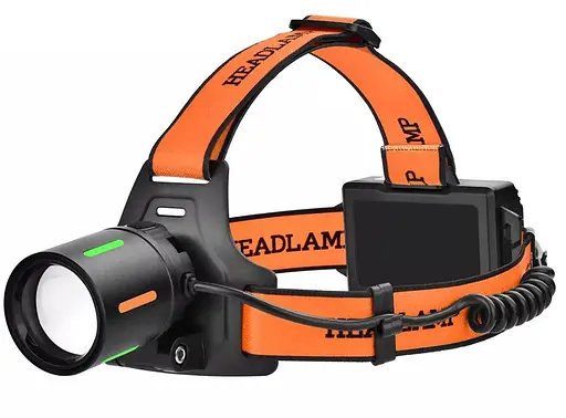 Фонарь налобный X-Balog BL-T67-TG+COB белый и красный свет 1 режим 18650 Type-C - фото 2