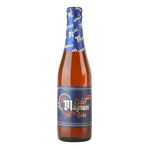 Сидр ігристий Cider Magnum Sekt Rose напівсухий купажний міцний 8% 0.33 л - фото 1