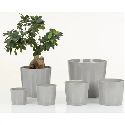 Кашпо для квітів Scheurich 883 кераміка 15 см кашемірово-сірий (4050804007459) - фото 4