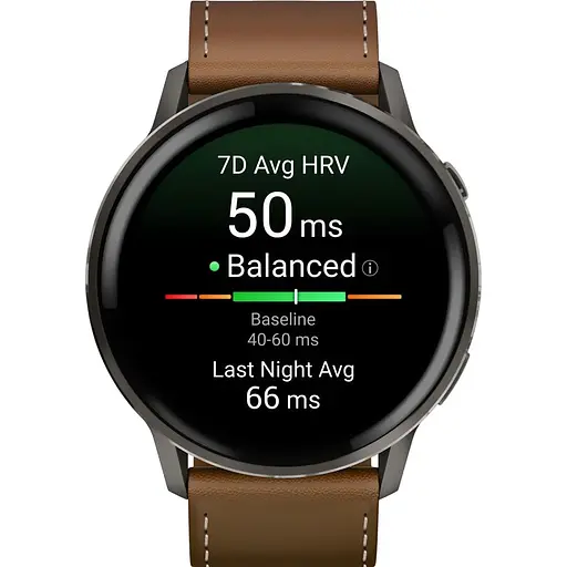 Смарт-годинник Garmin Venu 4 45 мм Slate with Brown Leather Band (010-03014-03) [153838] - фото 2