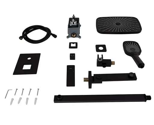 Душова система універсальна Qtap Gemini Black Matt прихованого монтажу QTGEM114BLM45703 - фото 8