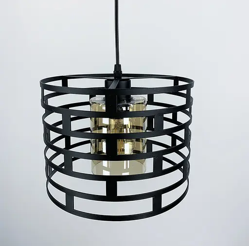 Підвісний світильник з металевим заокругленим каркасом Line.F 12716/1 - фото 5