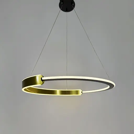 Подвесная люстра в латунно-черном корпусе кольца Ø 60 см Ст. MJ303-600 AB | Line F - фото 4