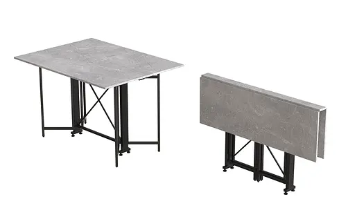 Стол-книга трансформер Спайдер Ferrum-decor 750x1150x880 Черный металл ДСП Бетон 16 мм (FRD-105094) - фото 2