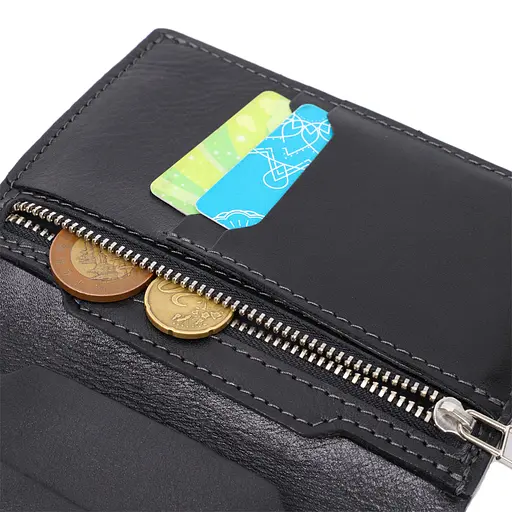 Шкіряний чоловічий гаманець Grande Pelle 12х14.5х1 см acs0026941 - фото 5