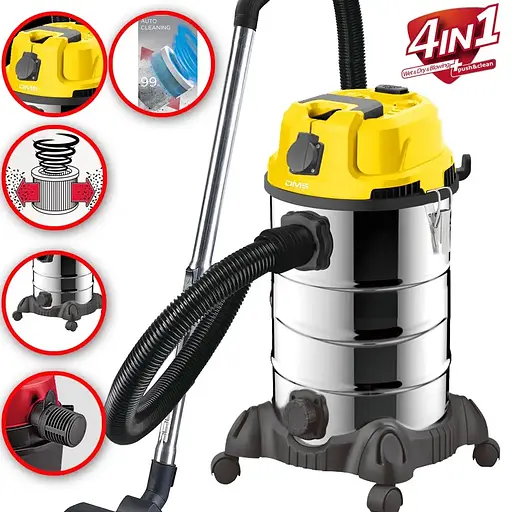 Пылесос DMS NTSC-30 Yellow промышленный 30 л - фото 4