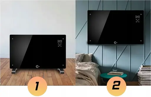 Конвекторний обігрівач Carruzzo 2 в 1 Q20F1 2500W Wi-Fi SMART Black - фото 4