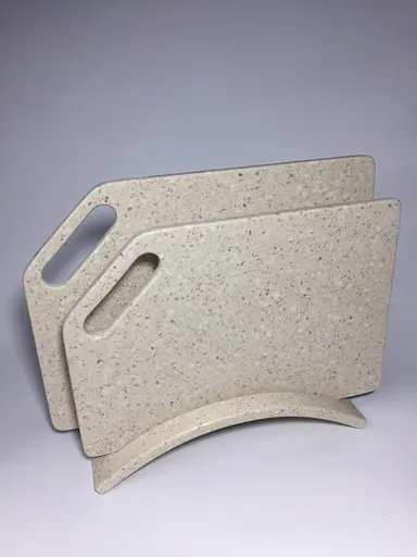 Набір обробних дошок на підставці зі штучного каменю - Імбирний ель. - фото 3