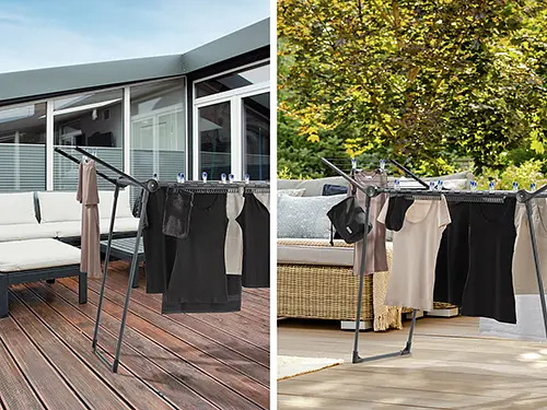 Каркас для сушіння білизни Leifheit PEGASUS 150 Solid Slim Black (81690) - фото 4