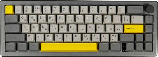 Клавіатура бездротова Epomaker EK68 Flamingo Switch UA RGB Black (EK68-B-F)