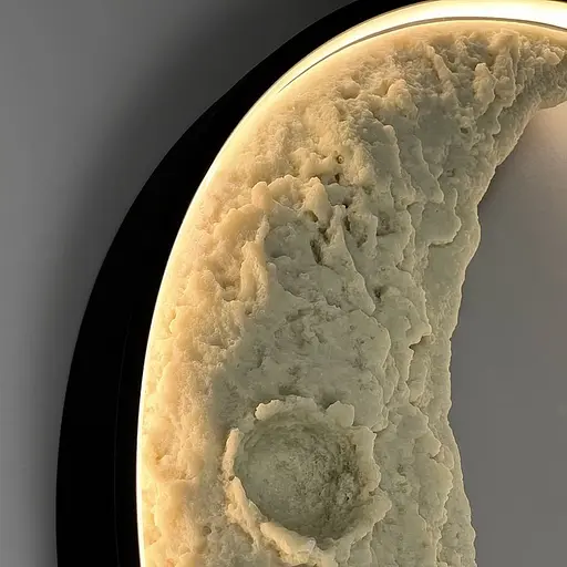 Настенно-потолочный светильник с имитацией полумесяца на 3 режима Ø 60 см Line F Арт. W138-600 BK - фото 7