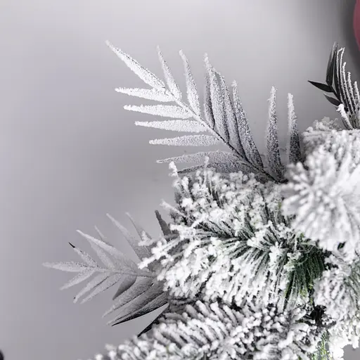 Штучний різдвяний вінок засніжений Lugi TD-VINSN Святковий 60 см  - фото 4