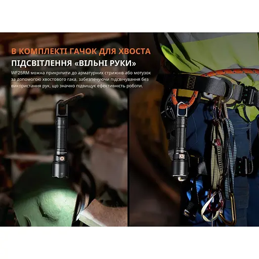 Фонарь ручной Fenix WF25RM 3000лм 370м (белый и ультрафиолетовый свет) с магнитной зарядкой - фото 10