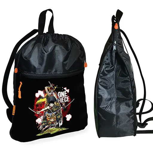 Рюкзак-мешок для обуви,спортивной формы Аниме One Piece детская сумка для сменки с расширителем (01213)