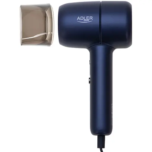 Фен Adler AD 2279b blue 1800Вт/ 2 швидкості/ хол.обдув/ темп.режимів-2/іонізація/ насадки - 1 шт. - фото 4
