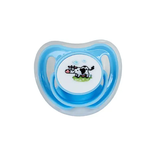 Пустышка силиконовая круглая MGZ-0516(Blue) с колпачком - фото 2