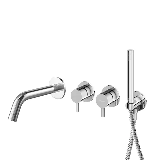 Смеситель для ванны Kohlman Axel chrome + BOX скрытого монтажа KPL-QW260AW Хром - фото 1