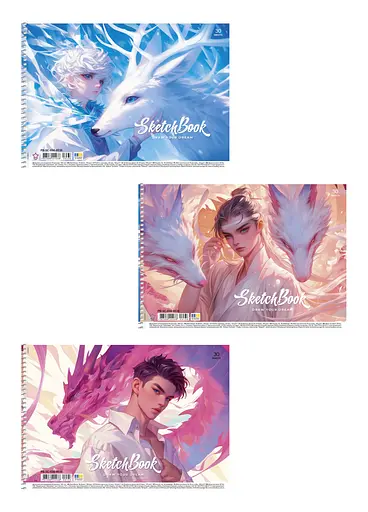 Комплект 3шт. альбомов для рисования. Альбом Школярик А4 30 л. 100г/м2 8538 4823088244038 - фото 1