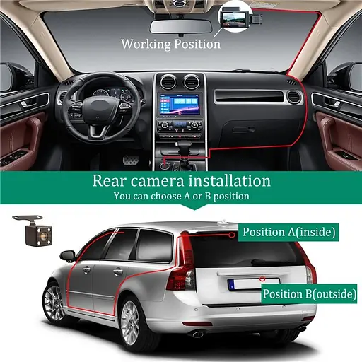 Автомобильный видеорегистратор Y-18 (3 камеры) Wi-Fi Full HD - фото 4