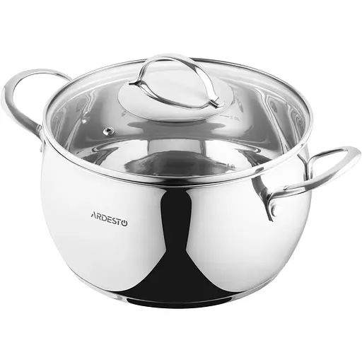 ARDESTO Кастрюля Gemini, скляна кришка, 5 л, нержавіюча сталь