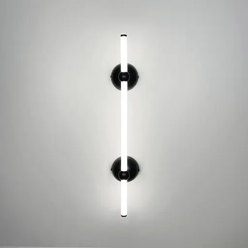 Линейное бра в черном корпусе с двумя креплениями 62 см Line F Арт. WJ023/600-2 BK - фото 3