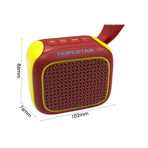 Портативная колонка Hopestar A22, 5W/TWS/IPX6/500mAh, Grey-red - фото 3
