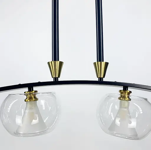 Дизайнерська люстра у вигнутому каркасі чорного кольору Line.F ZL 1708/6 - фото 3