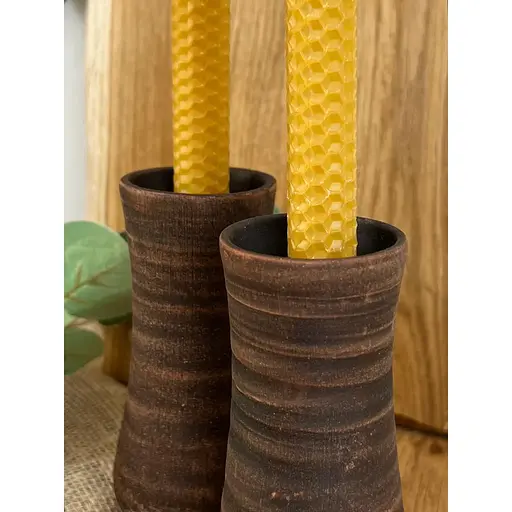 Свічник керамічний (глиняний) Гладкий - фото 3