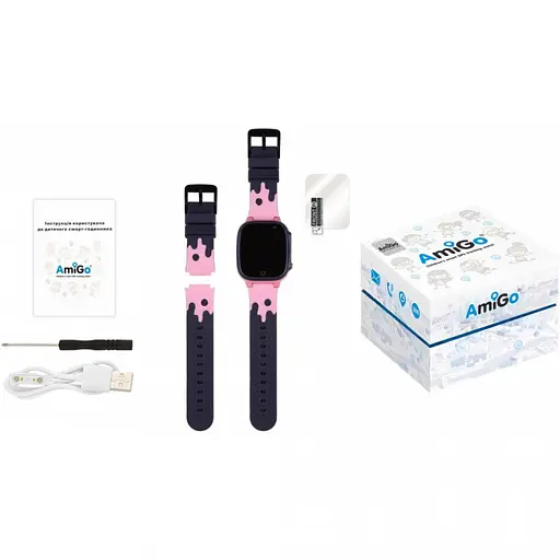 Детские умные часы Amigo GO008 Milky Pink - фото 4