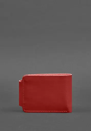 Кожаный портмоне Zeus 9.0 красный краст - фото 4
