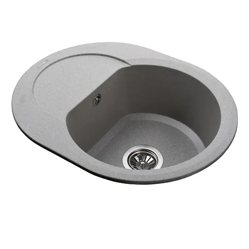 Гранитная мойка Globus Lux Moraine серый камень 600x470 мм А0005, Серый - фото 4