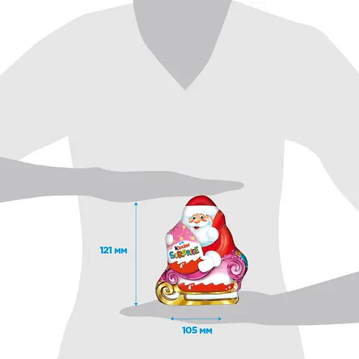 Фигурка Kinder Дед Мороз с розовым киндер-сюрпризом 75 г (913666) - фото 5