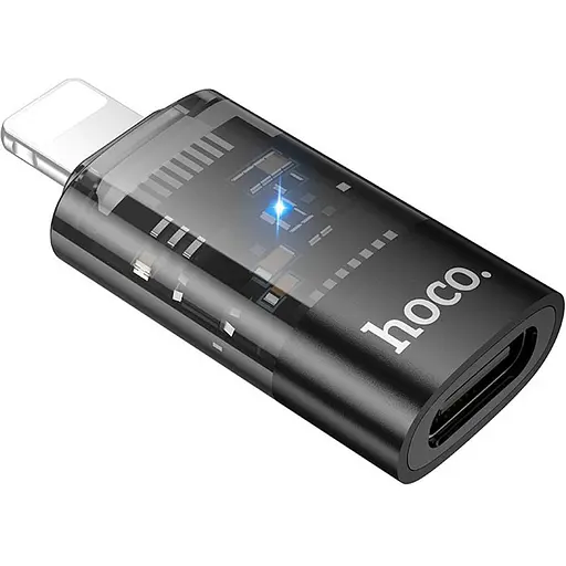 Переходник Hoco UA36A Lightning Male to USB-C Female OTG Black [140335] - фото 2