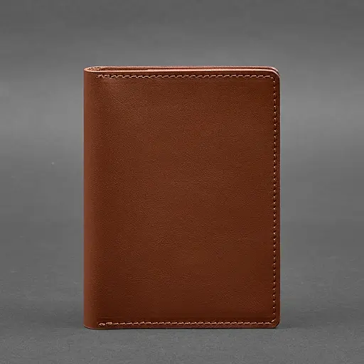 Кожаная обложка-органайзер для документов 6.1 светло-коричневый краст - фото 8