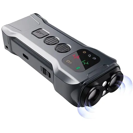 Ультразвуковий відлякувач собак з акумулятором ліхтариком Р9 2 випромінювачами і дальністю до 15 м Grey (18567) - фото 2