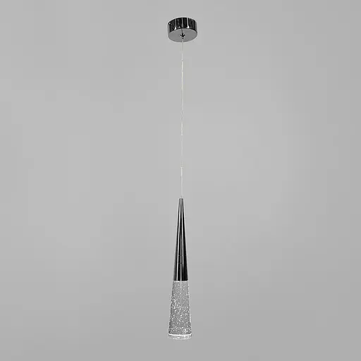 Подвес хромированный с прозрачным элементом с эффектом пузырьков воды Line F | Ст. A264-60*360 CH - фото 2