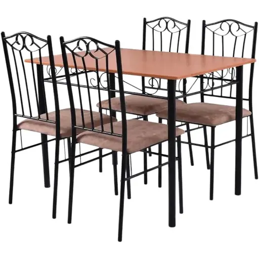 Комплект мебели Costway Sofi стол и 4 мягких стула бежевый