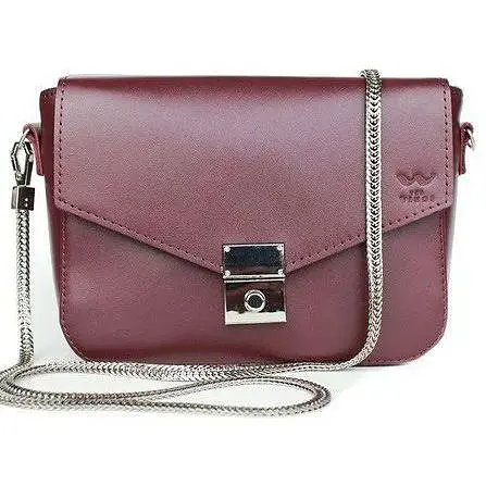 Жіноча шкіряна сумочка Yoko бордова - фото 1