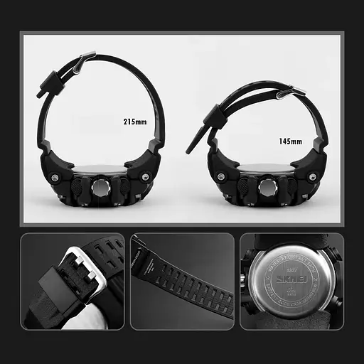 Чоловічий спортивний годинник Skmei 1327 Hamlet (Чорний) - фото 10