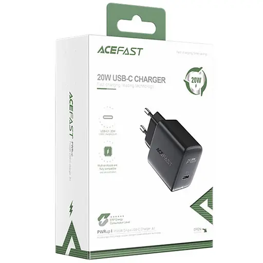 МЗП Acefast A1 PD20W (1USB-C) Black - фото 4