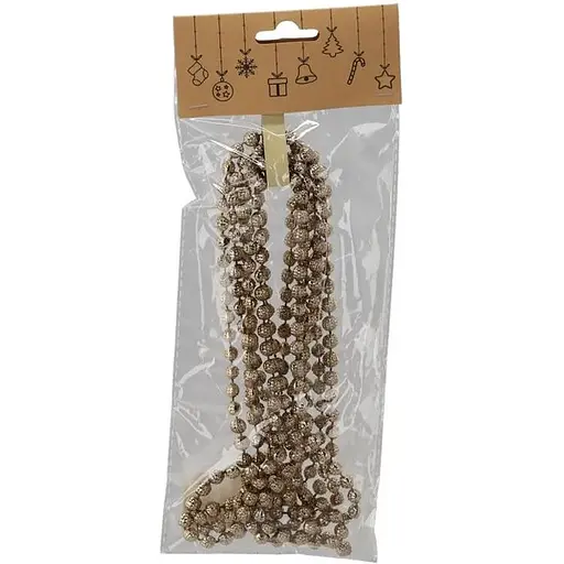 Гірлянда декоративна Chomik Буси 6 мм пластик шампань 2.7 м (GIF3924)