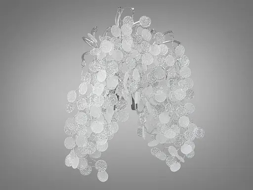 Светильник сателлит к хрустальным люстрам на 3 лампы, хром. - фото 2