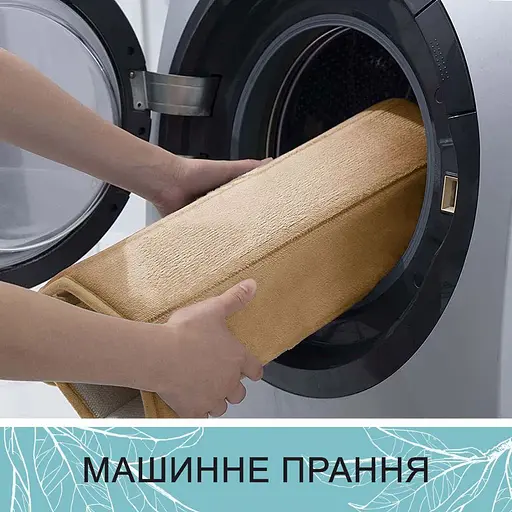 Современный коврик для ванной Aquarius с эффектом памяти Мягкий Антискользящий 50 х 80 см Бежевый в полоску - фото 6