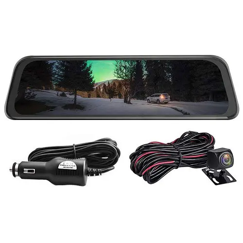 Автомобильный видеорегистратор-зеркало L-9100, 9,66" Touch screen весь экран, 2 камеры, 1080P Full HD - фото 3