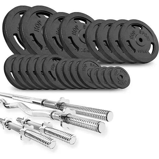 Набір Hop-Sport Strong 179кг з лавкою HS-1075 - фото 7