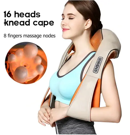 Шиацу массажер для шеи и спины 4 кнопки воротник 65W Универсальный - фото 8