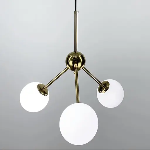 Підвісний/стельовий світильник з білими плафонами Line.F AOC 9/3 GD - фото 7