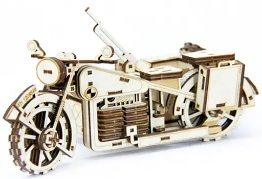 Дерев'яний конструктор Мотоцикл BMW R 75 125 деталей - фото 1