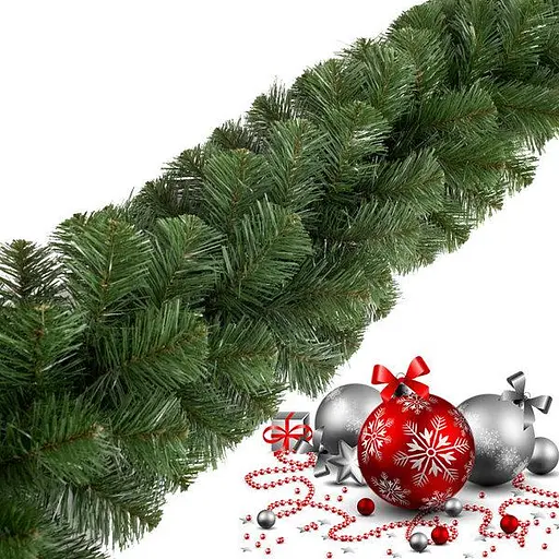 Гирлянда из ПВХ хвои Лесная 2.5 м (Зеленая) - фото 2